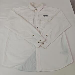 Columbia AM9154 Omni-Shield Men's White Cascades  Explorer Shirt Pockets Size L